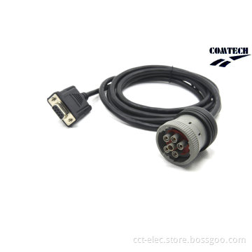 SAE J1708 6p Female to Db9pin Female Cable